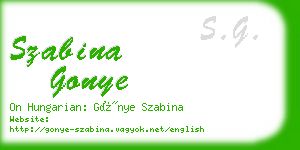 szabina gonye business card